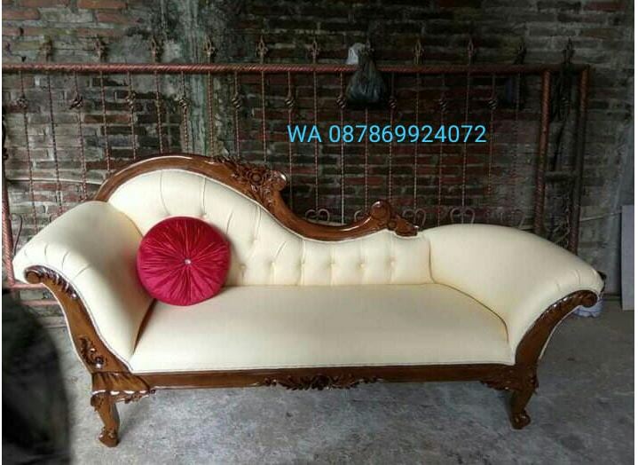 kursi sofa santai sigle seat bahan kayu jati berkualitas asli jepara
